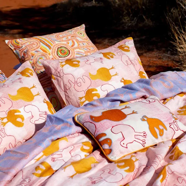 Kip and Co x Ernabella Arts | Tjulpu Kulunypa Embroidered Cushion