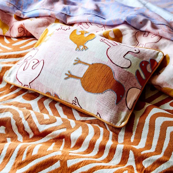 Kip and Co x Ernabella Arts | Tjulpu Kulunypa Embroidered Cushion