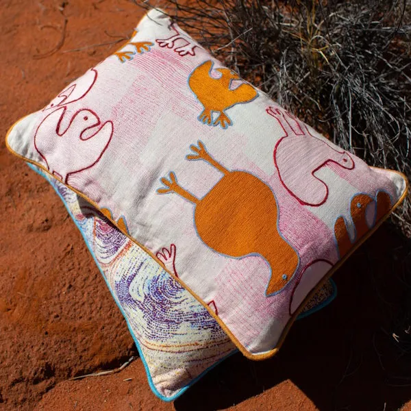 Kip and Co x Ernabella Arts | Tjulpu Kulunypa Embroidered Cushion