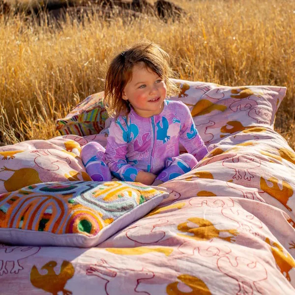 Kip and Co x Ernabella Arts | Tjulpu Kulunypa Linen European Pillowcases 2P Set