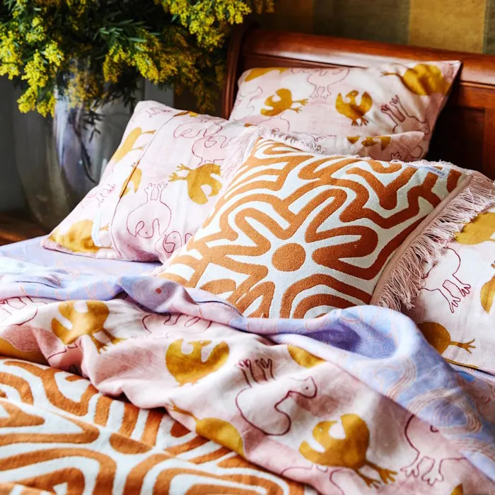 Kip and Co x Ernabella Arts | Tjulpu Kulunypa Linen European Pillowcases 2P Set