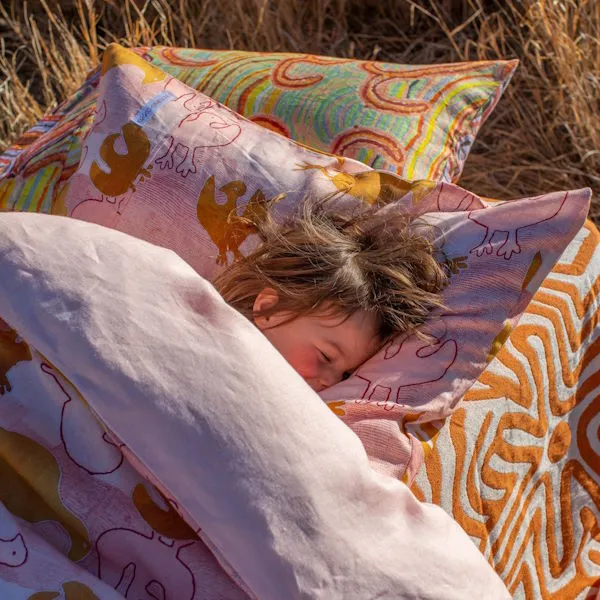 Kip and Co x Ernabella Arts | Tjulpu Kulunypa Linen Pillowcase(s)