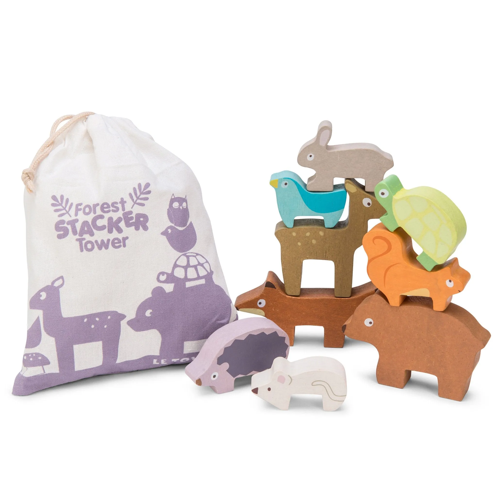 Le Toy Van Forest Stacker Tower & Bag Wise - Kids Toys