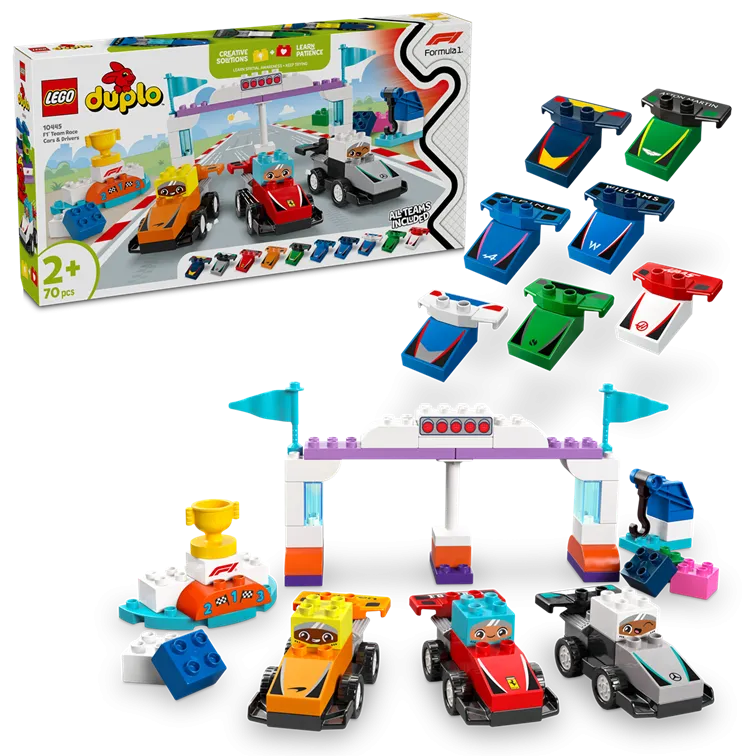 LEGO 10445 DUPLO F1 Team Race Cars & Drivers