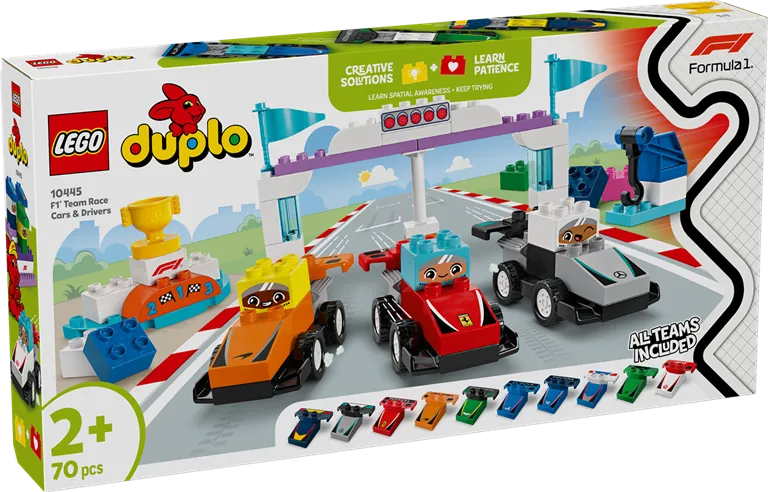 LEGO 10445 DUPLO F1 Team Race Cars & Drivers