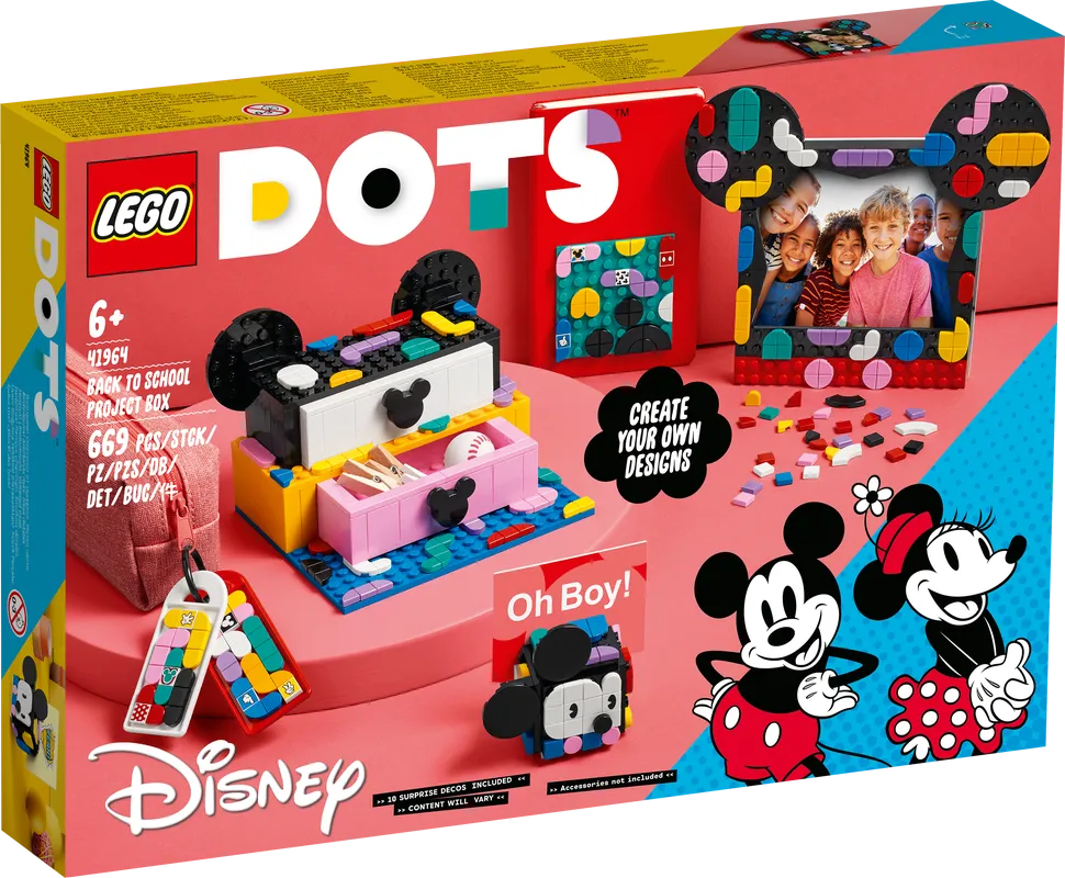 LEGO 41964 Dots Disney Mickey Mouse & Minnie Mouse Back To School Project Box