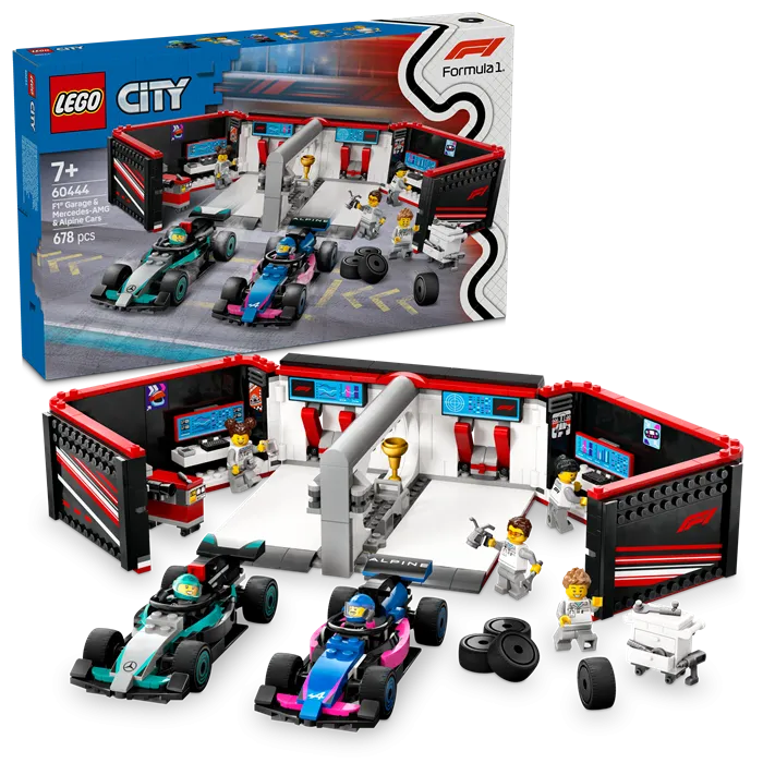 LEGO 60444 City F1 Garage & Mercedes-AMG & Alpine Cars
