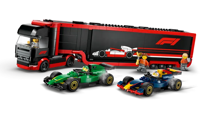 LEGO 60445 City F1 Truck with RB20 & AMR24 F1 Cars