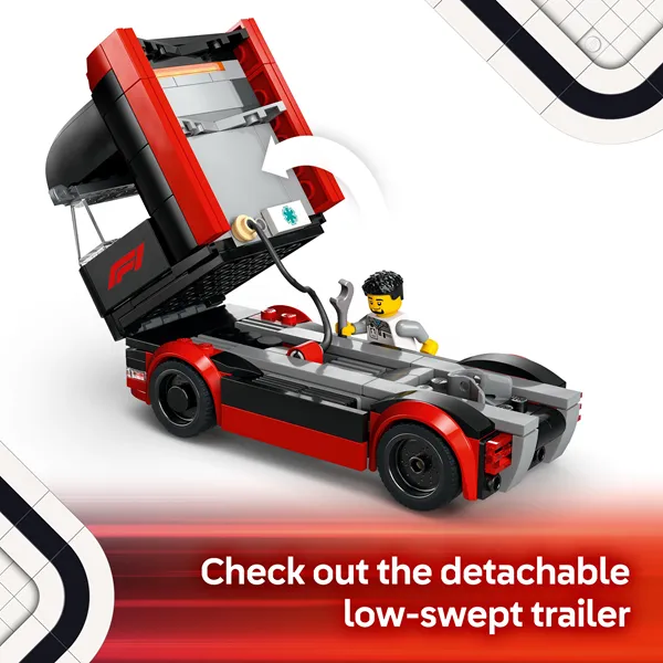 LEGO 60445 City F1 Truck with RB20 & AMR24 F1 Cars