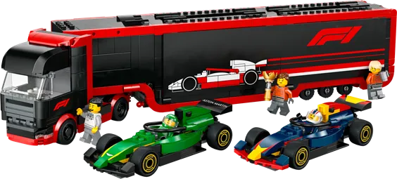 LEGO 60445 City F1 Truck with RB20 & AMR24 F1 Cars