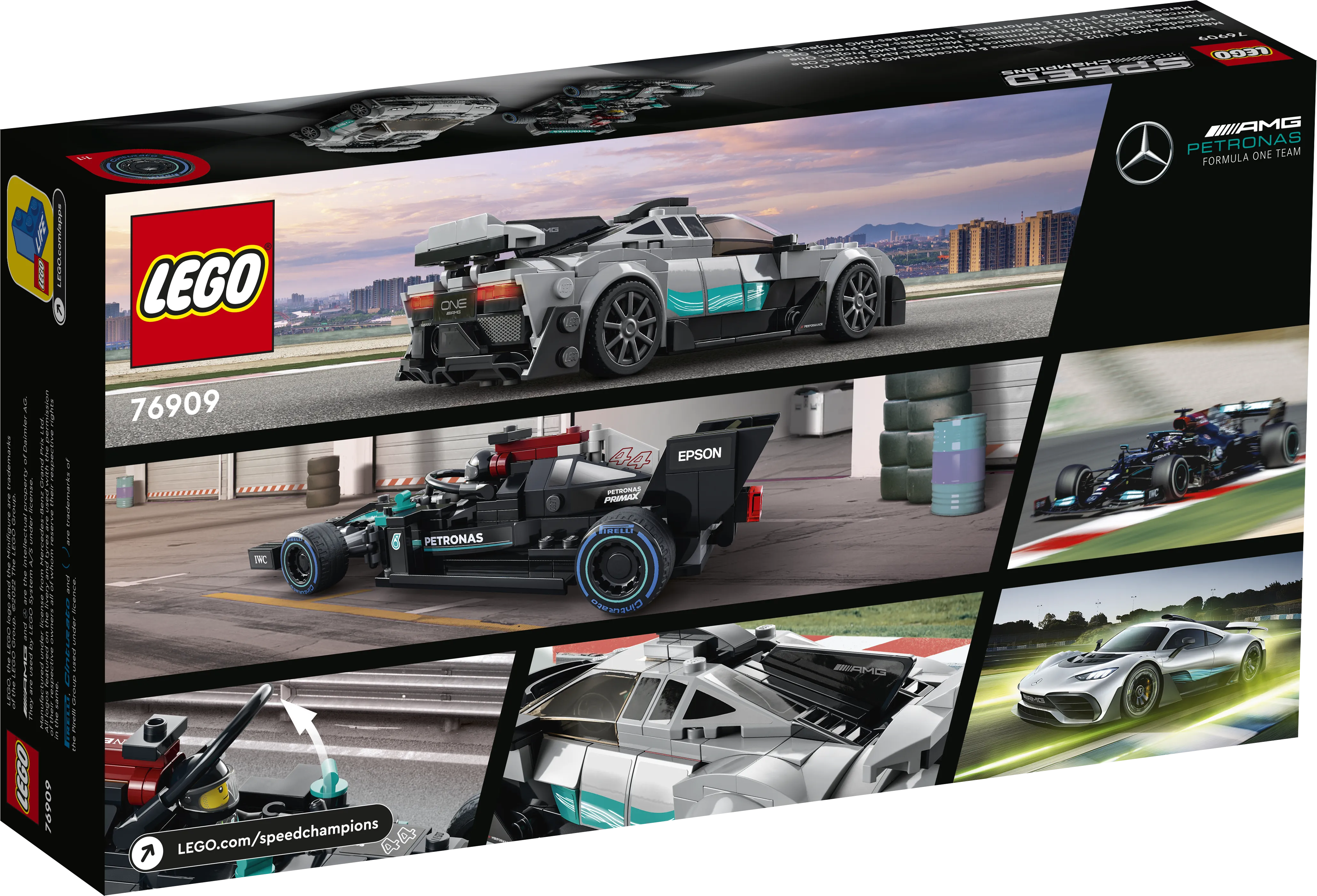 LEGO 76909 Speed Champions Mercedes-Amg F1 W12 E Performance & Mercedes-Amg Project One