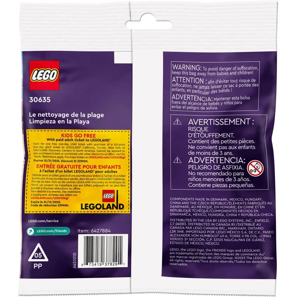 LEGO® Friends Beach Cleanup 52 Piece Building Set (30635)