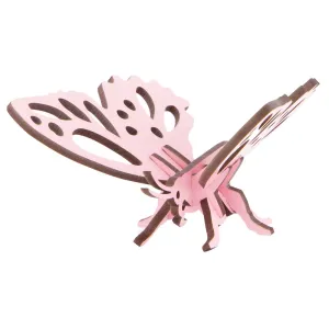 Little & Wood: Butterfly Bliss - Pink 3D Wooden Puzzle Kit