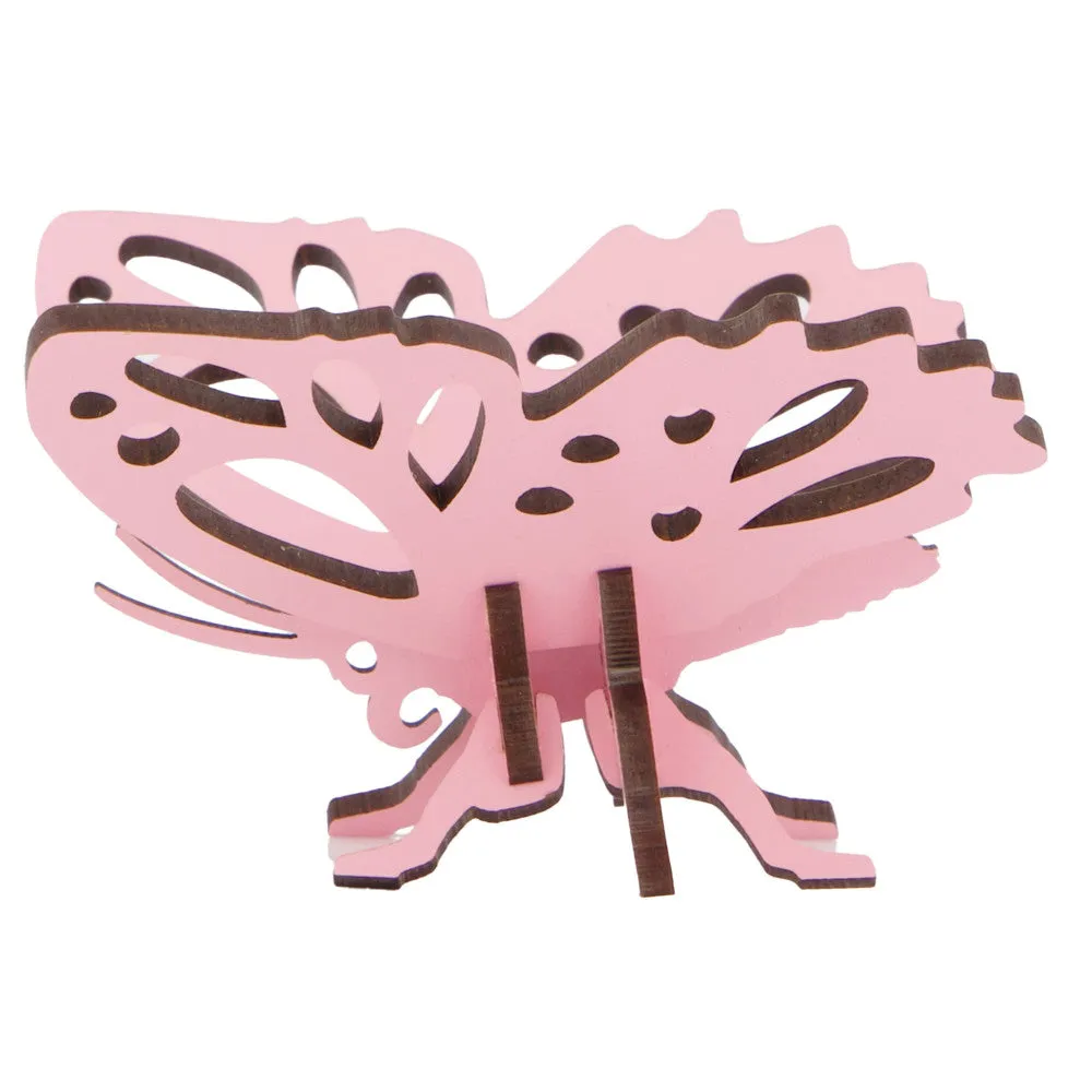 Little & Wood: Butterfly Bliss - Pink 3D Wooden Puzzle Kit