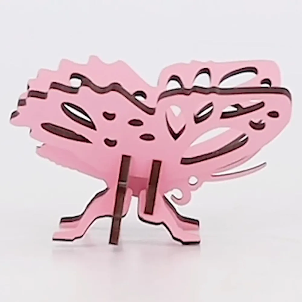Little & Wood: Butterfly Bliss - Pink 3D Wooden Puzzle Kit