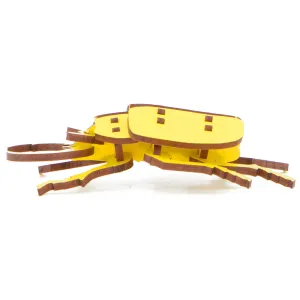 Little & Wood: Buzzing Beetle 3D Wooden Puzzle Kit - Yellow