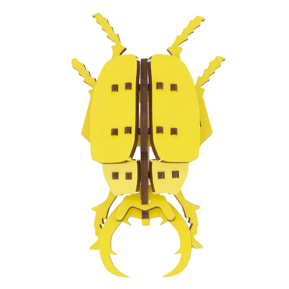Little & Wood: Buzzing Beetle 3D Wooden Puzzle Kit - Yellow