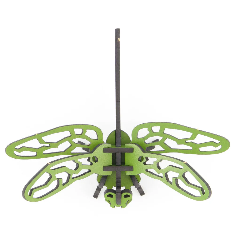 Little & Wood: Dragonfly Woodlet Kit - 3D Puzzle, Green