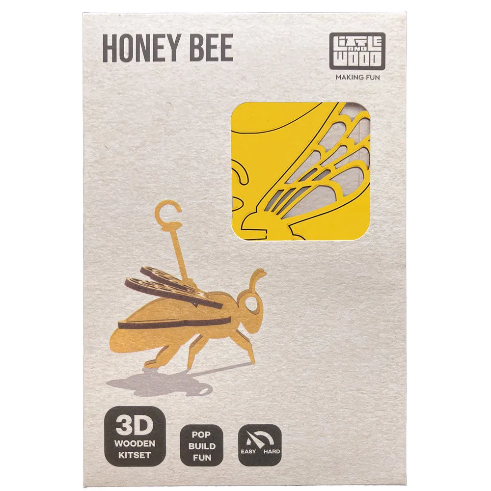 Little & Wood: Honey Bee Yellow 3D Wooden Puzzle Kit