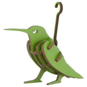 Little & Wood: Hummingbird 3D Wooden Puzzle Kit - Green