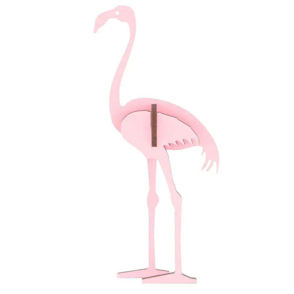 Little & Wood: Pink Flamingo 3D Wooden Puzzle Kit