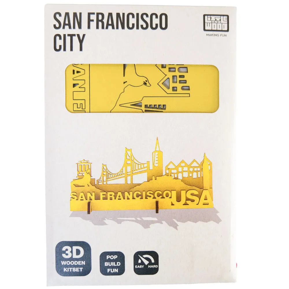 Little & Wood: San Francisco 3D Wooden Puzzle Kit - Medium