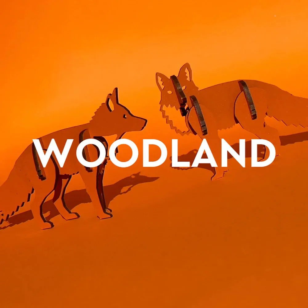 Little & Wood: Woodlet: Small Curious Fox - 3D Wooden Puzzle Kit
