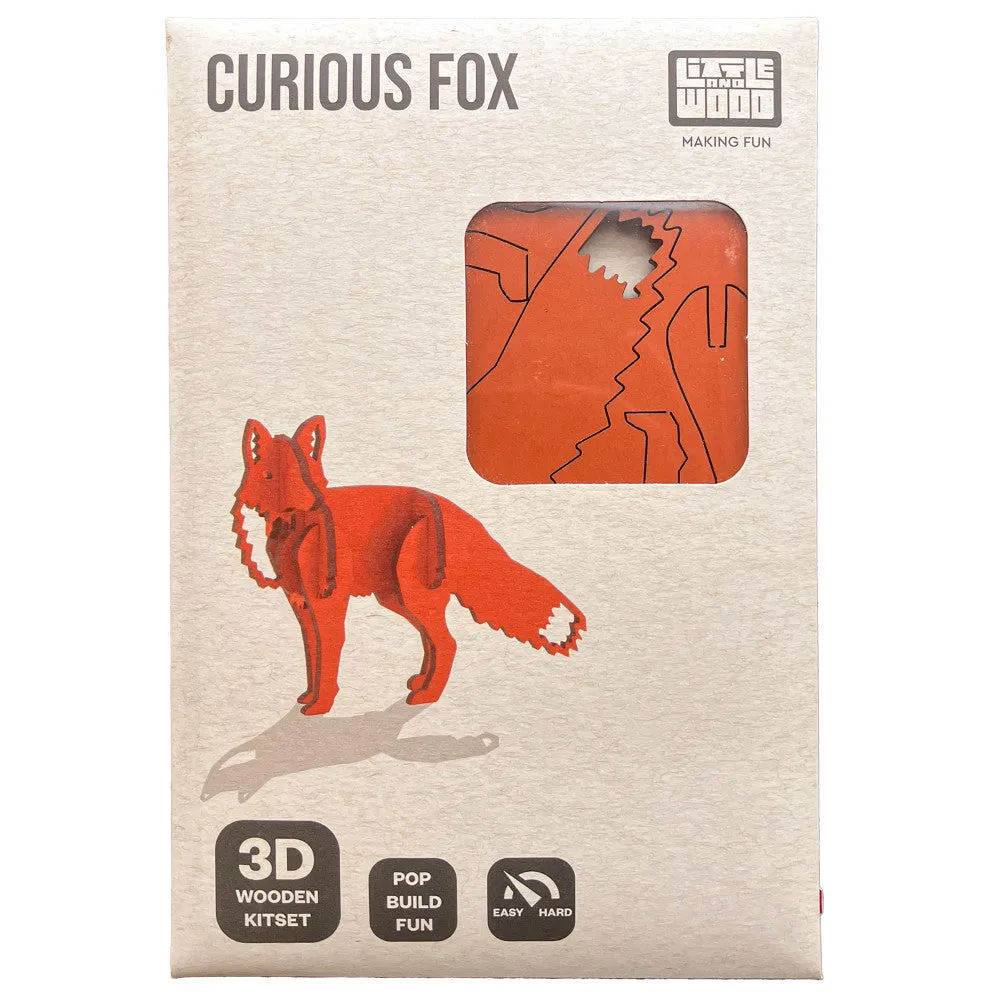 Little & Wood: Woodlet: Small Curious Fox - 3D Wooden Puzzle Kit