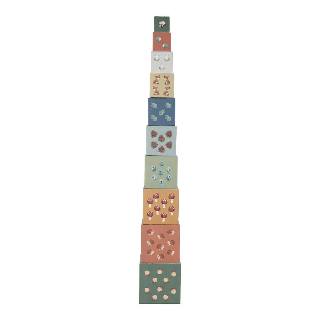Little Dutch Cardboard Building Blocks - Forest Friends