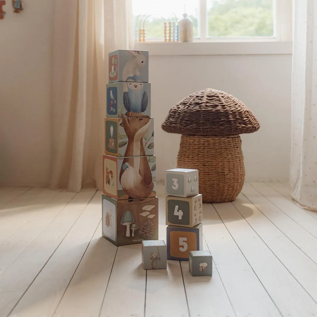 Little Dutch Cardboard Building Blocks - Forest Friends