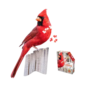 Madd Capp I AM Cardinal - Unique Bird-Shaped 300 pc Jigsaw Puzzle