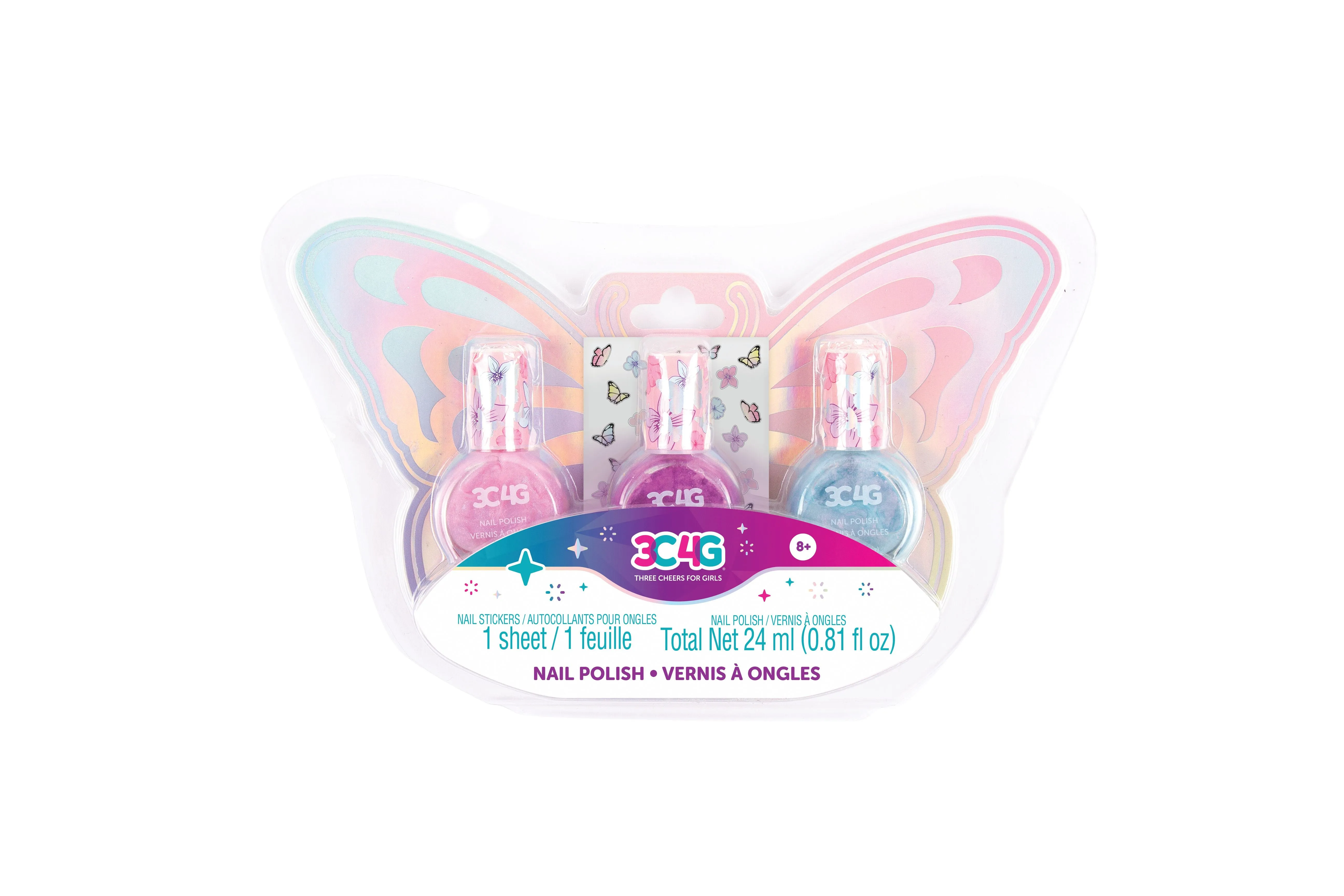Make It Real Three Cheers For Girls Butterfly Nail Polish Trio Pack