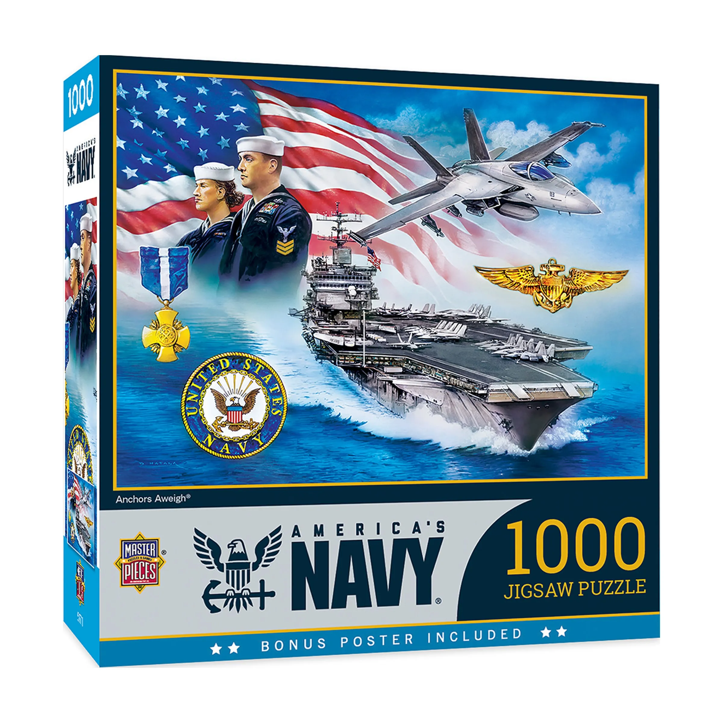 MasterPieces America's Navy - Anchors Aweigh Jigsaw Puzzle - 1000 pc