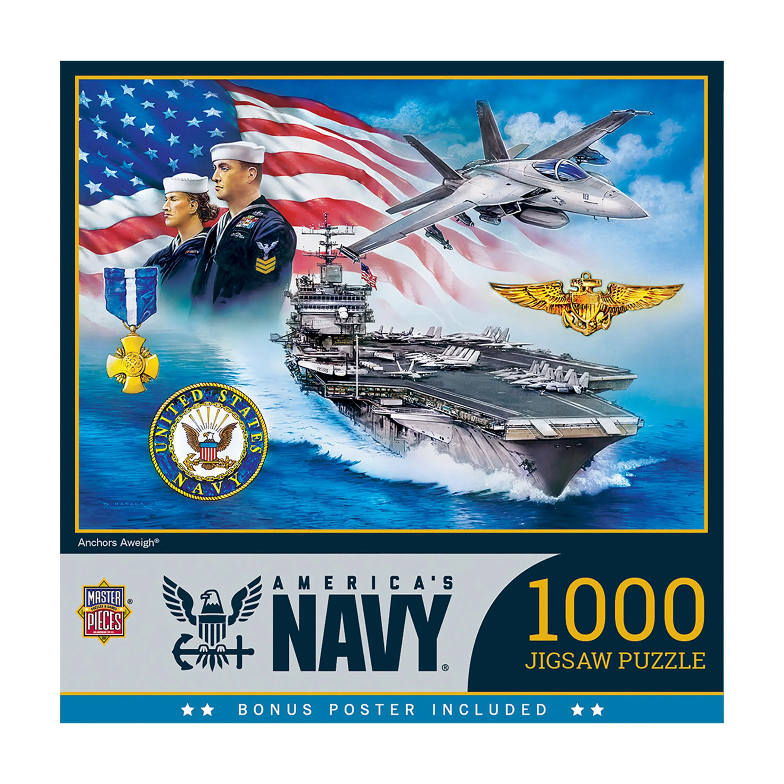 MasterPieces America's Navy - Anchors Aweigh Jigsaw Puzzle - 1000 pc