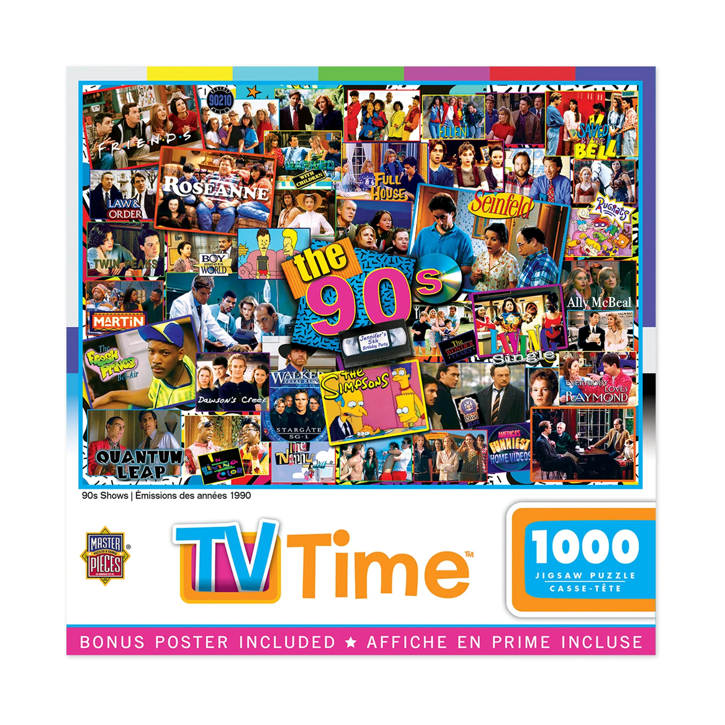 MasterPieces TV Time - 90s Shows Jigsaw Puzzle - 1000 pc