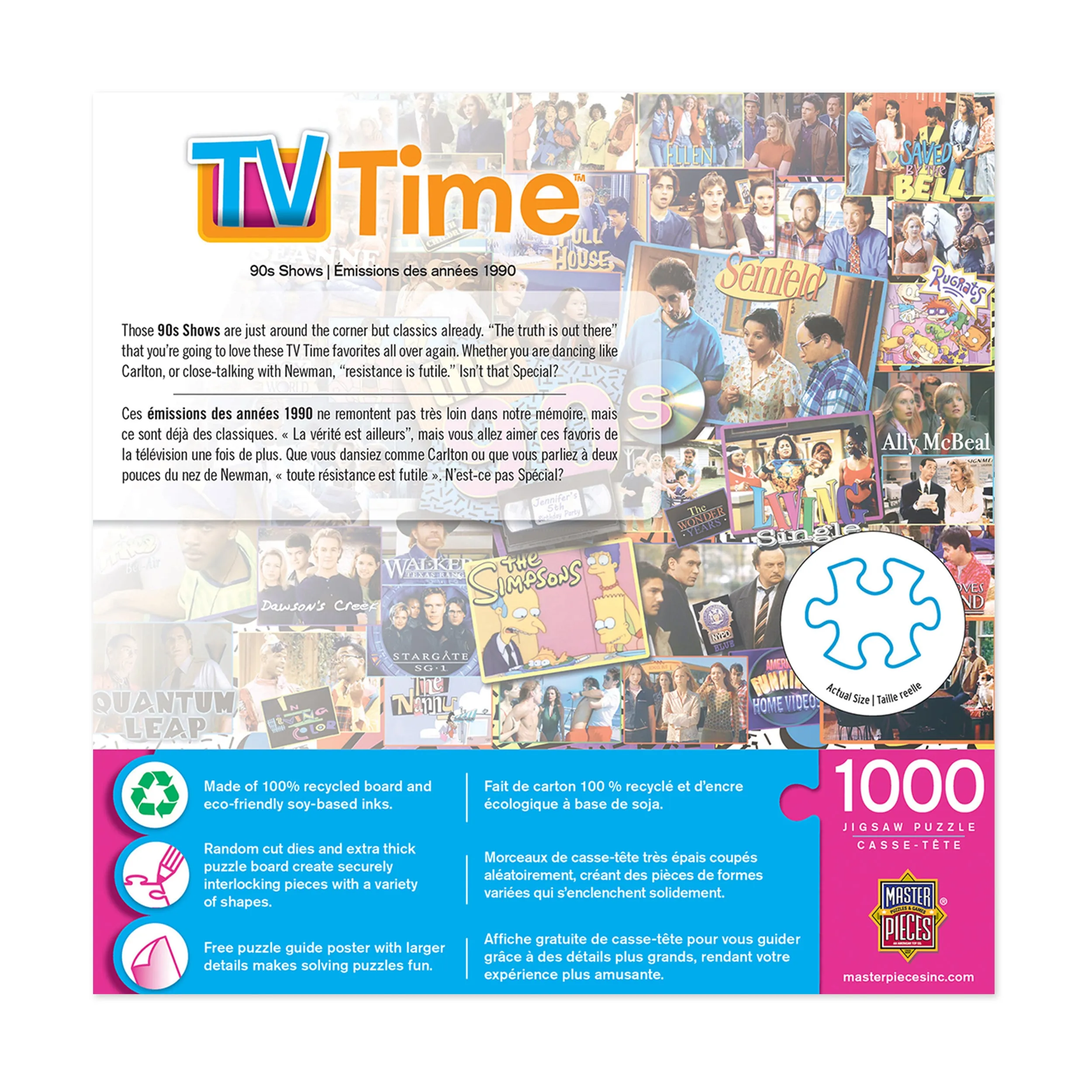 MasterPieces TV Time - 90s Shows Jigsaw Puzzle - 1000 pc