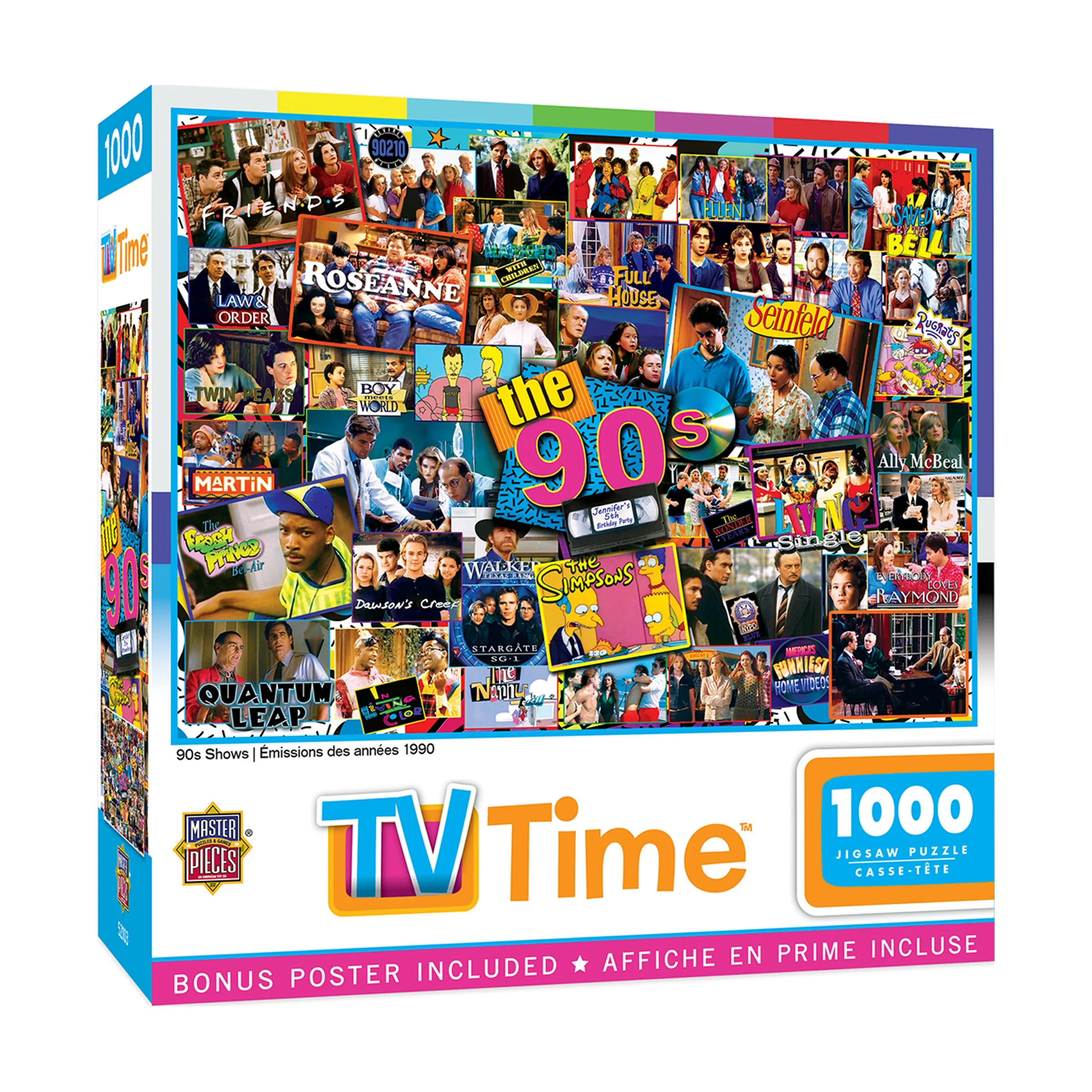 MasterPieces TV Time - 90s Shows Jigsaw Puzzle - 1000 pc