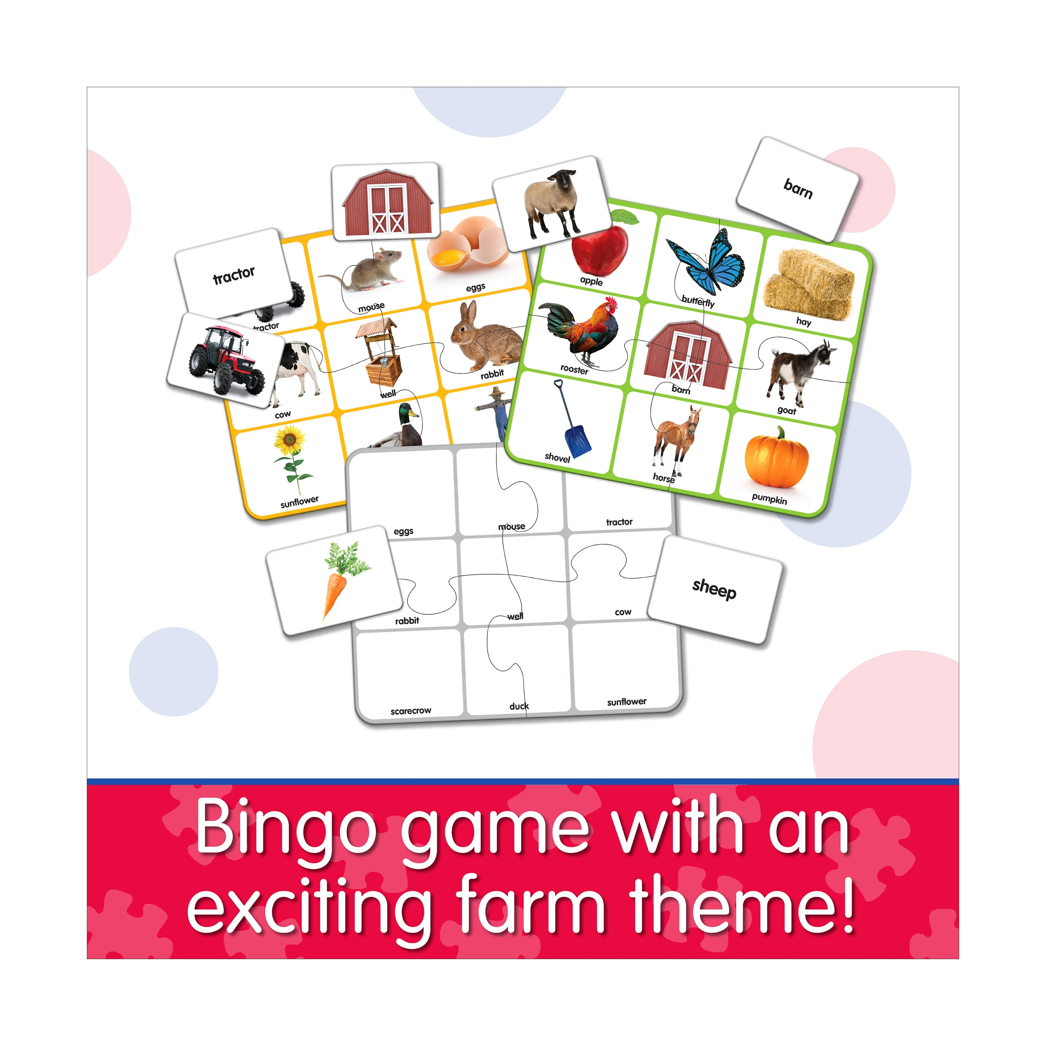 Match It! Farm Bingo Educational Board Game