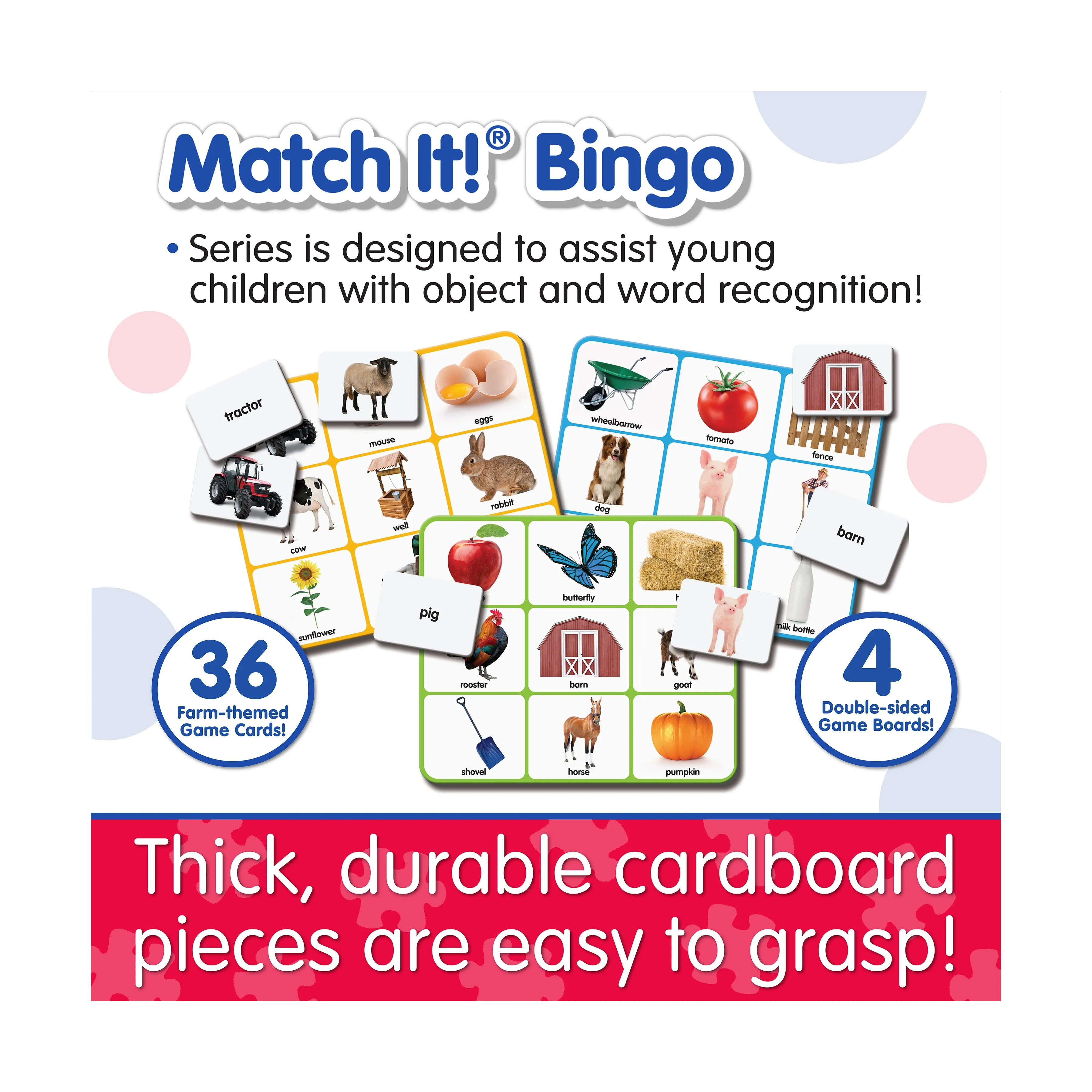 Match It! Farm Bingo Educational Board Game