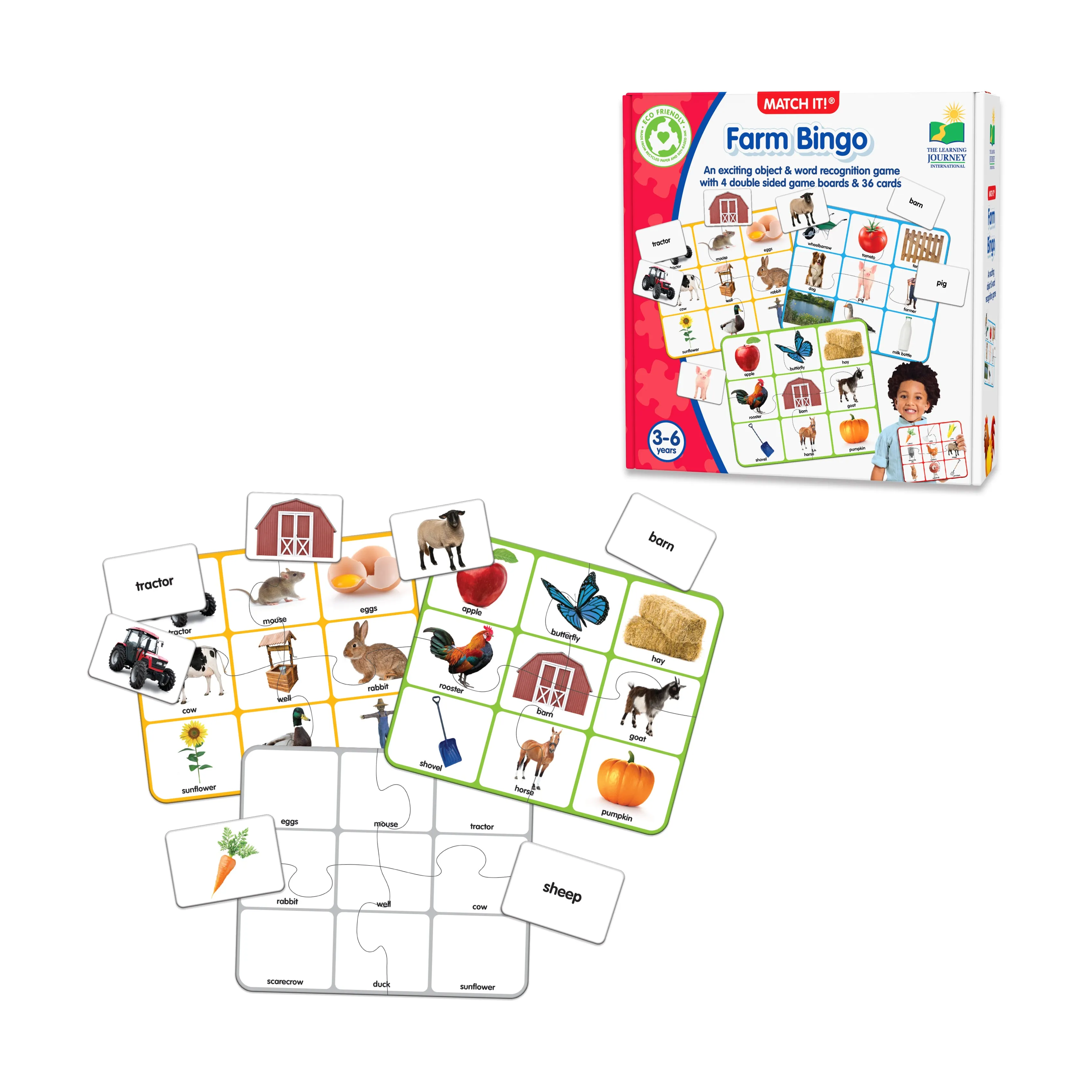 Match It! Farm Bingo Educational Board Game