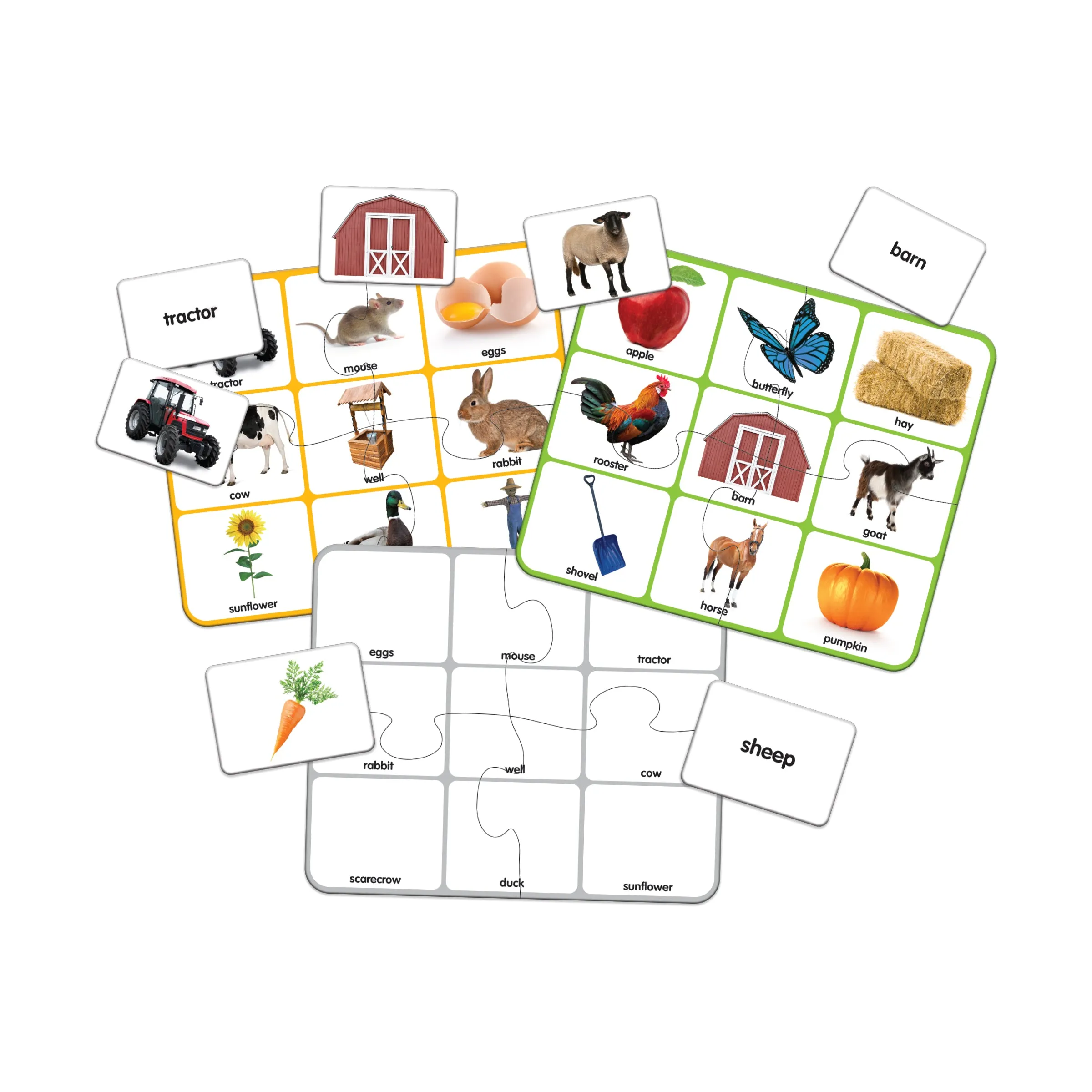 Match It! Farm Bingo Educational Board Game