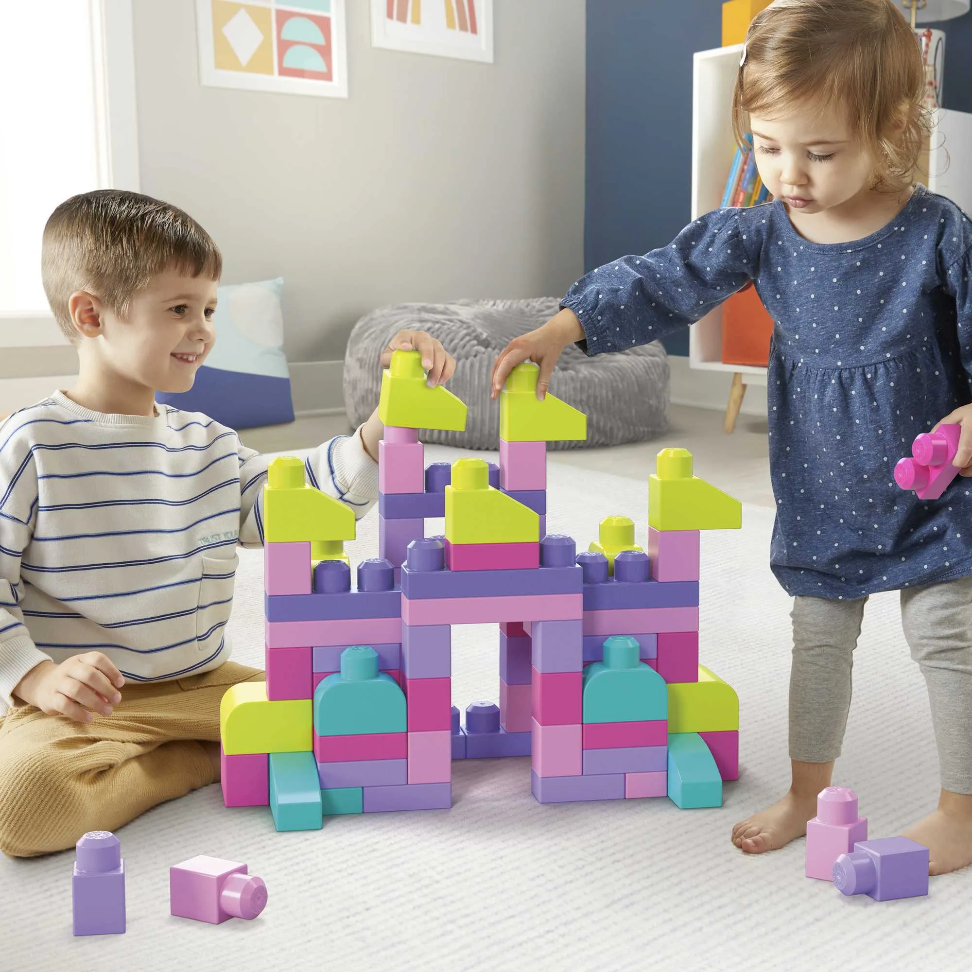 MEGA Bloks First Builders Big Building Bag Pink