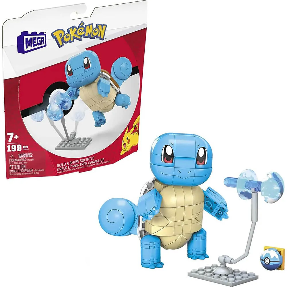 MEGA Construx Pokémon Build and Show Squirtle 199 Piece Building Set