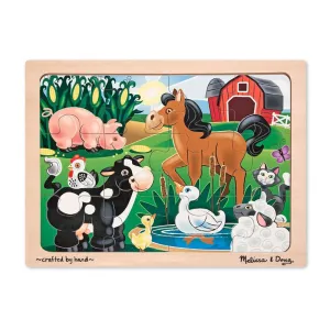 Melissa & Doug Fresh Start On The Farm 12 Piece Wooden Jigsaw Puzzle