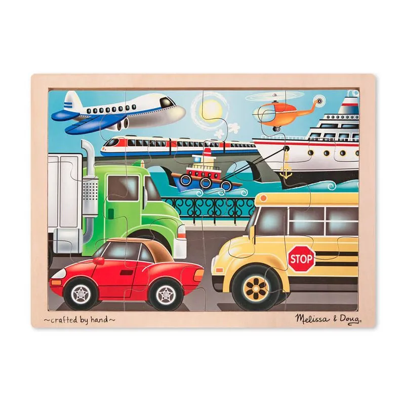 Melissa & Doug Fresh Start On The Go 12 Piece Wooden Jigsaw Puzzle