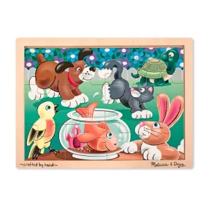 Melissa & Doug Fresh Start Playful Pets 12 Piece Wooden Jigsaw Puzzle