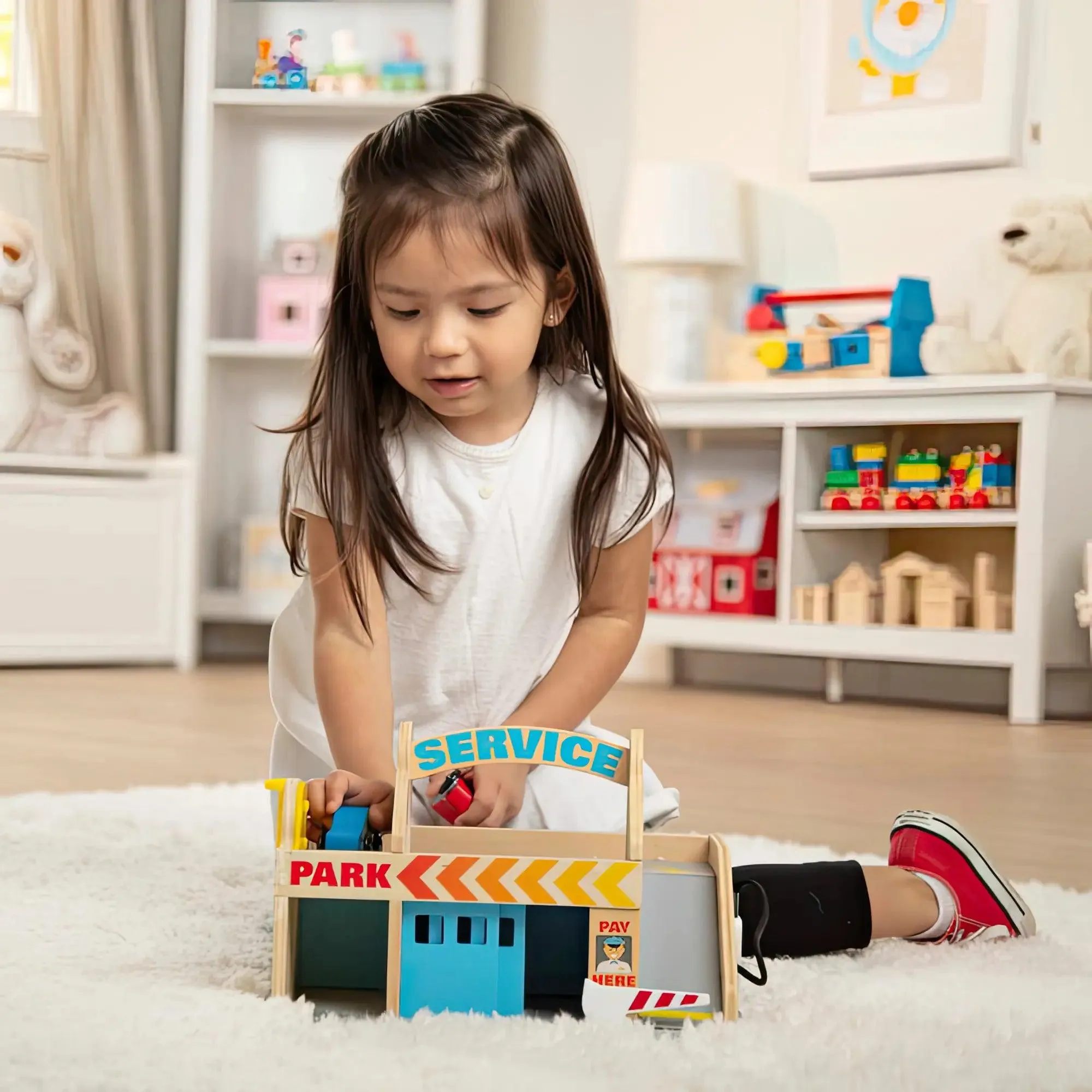 Melissa & Doug Service Station Parking Garage