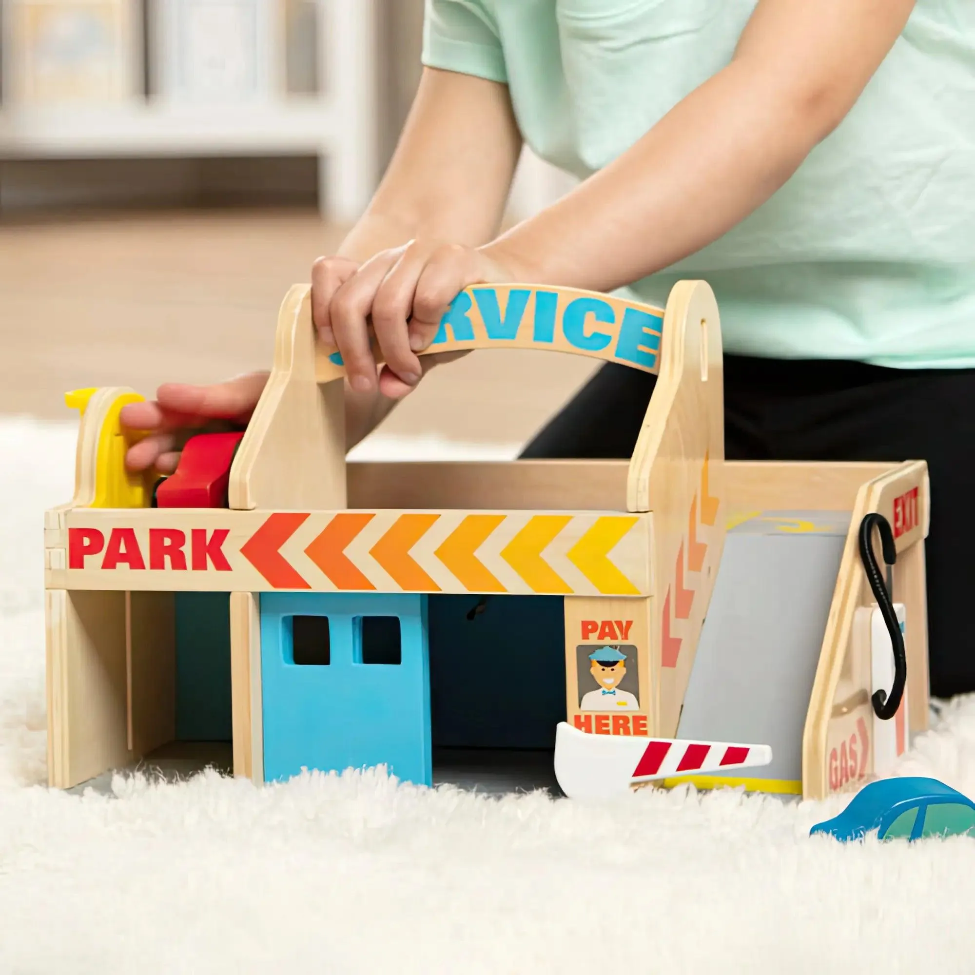Melissa & Doug Service Station Parking Garage