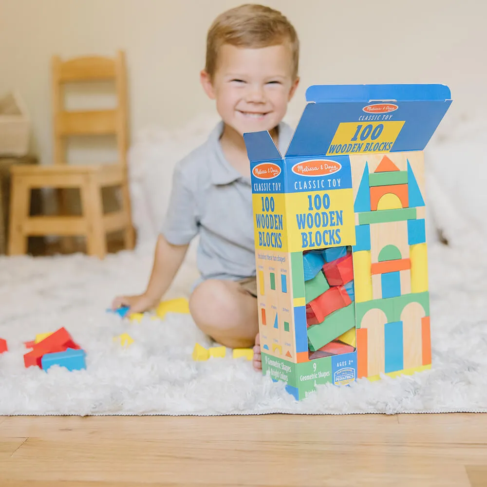 Melissa and Doug 100 Piece Wood Blocks Set