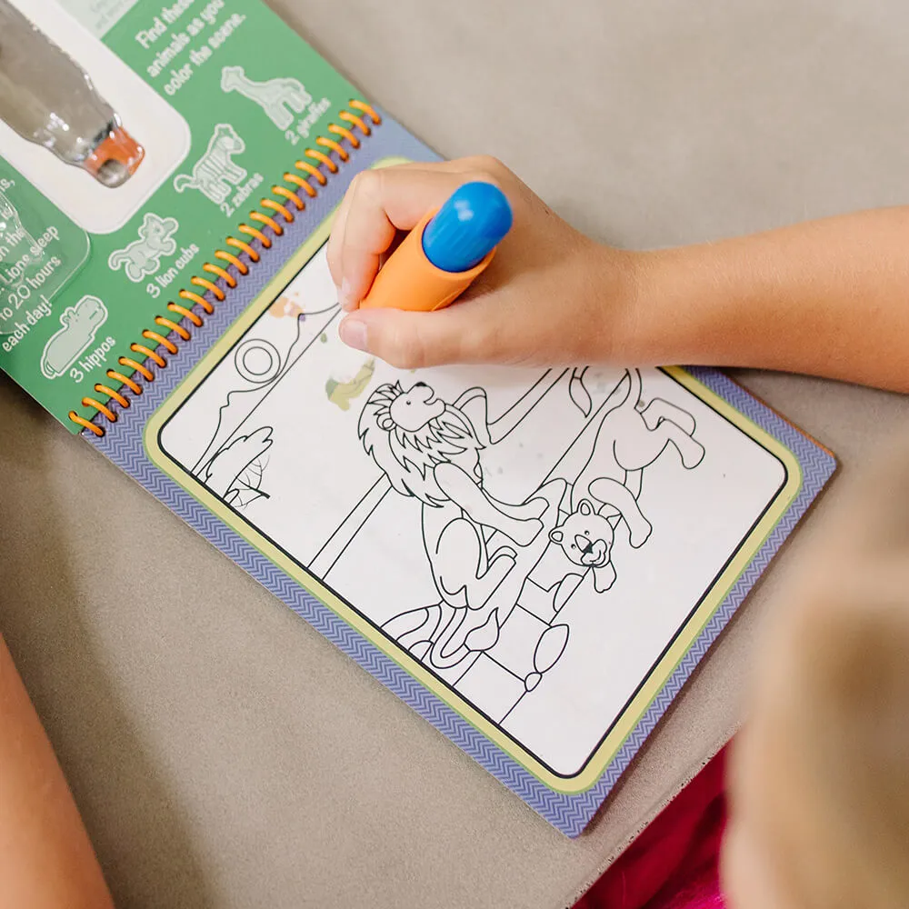Melissa and Doug Water Wow! Safari Water-Reveal On the Go Travel Activity Pad